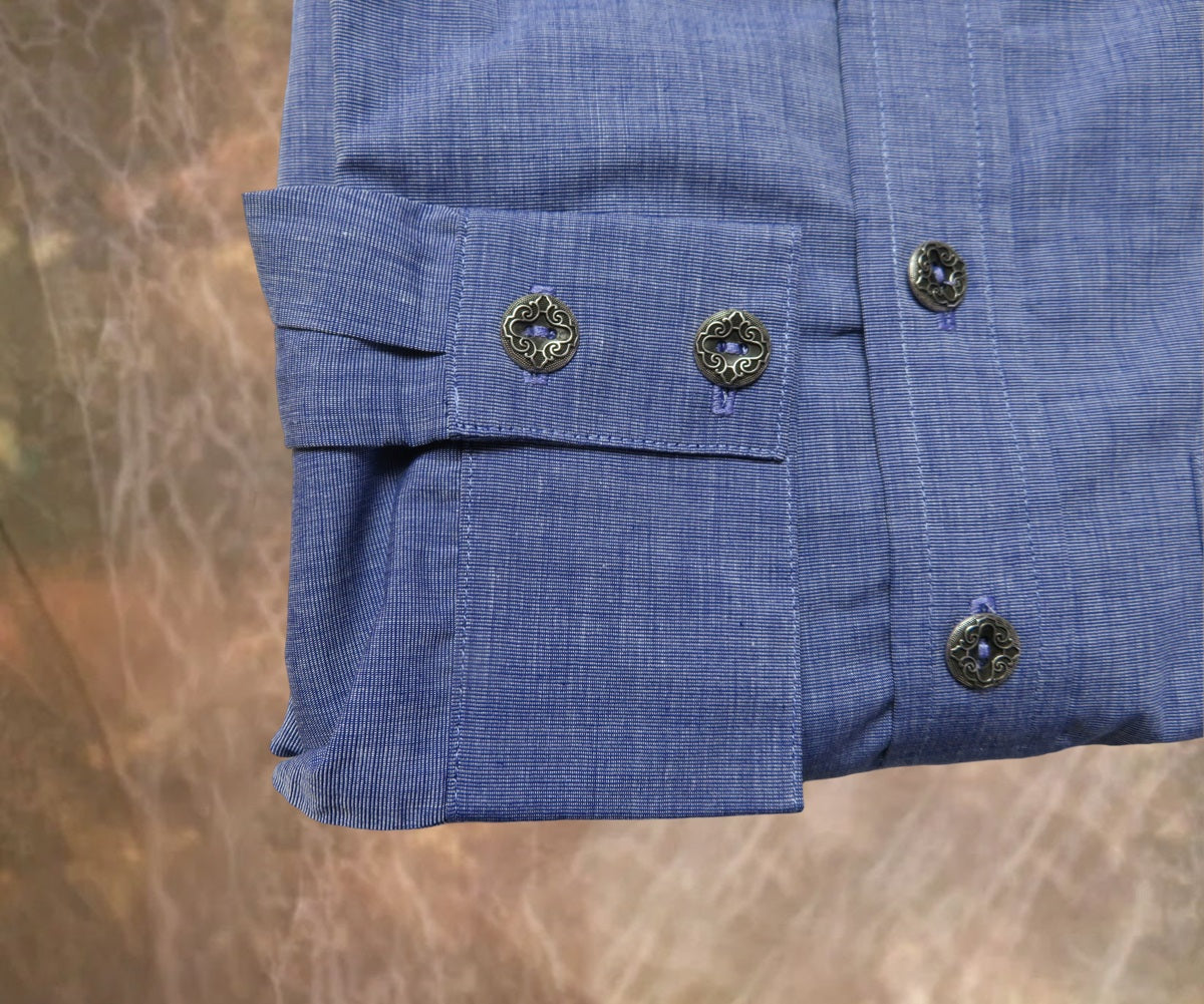 Blue Periwinkle end on end Men's Dakota shirt