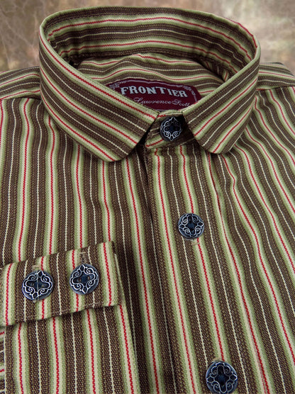 Carpenter Stripe Brown Dakota Shirt