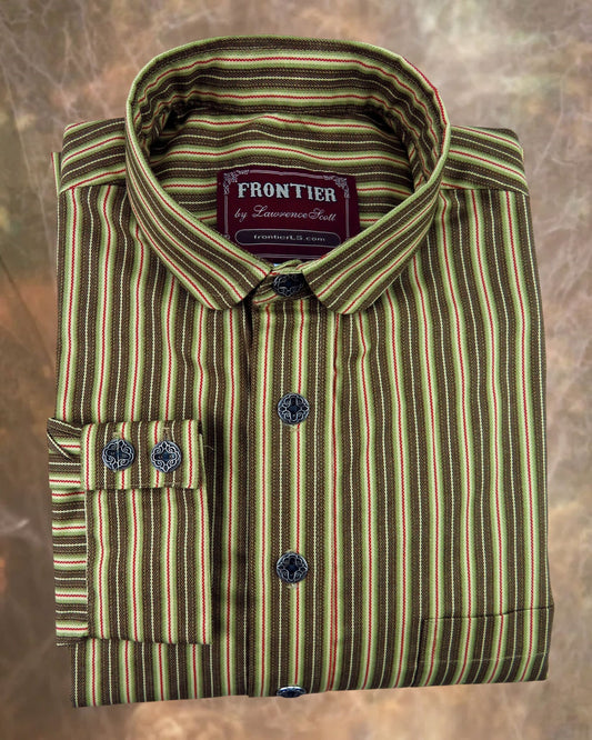 Carpenter Stripe Brown Dakota Shirt