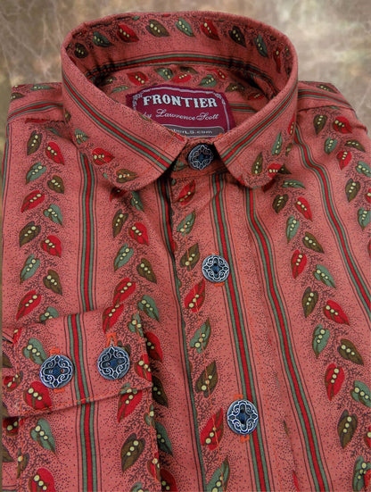 Cinnamon Vine Stripe Men's Dakota Shirt