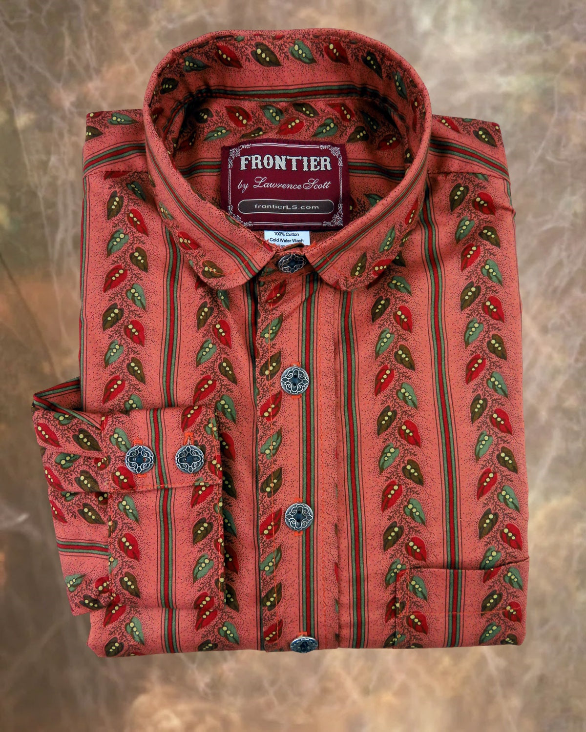 Cinnamon Vine Stripe Men's Dakota Shirt