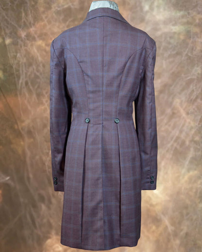 Women's Frock Coat - Iris with Light Blue Windowpane 973b