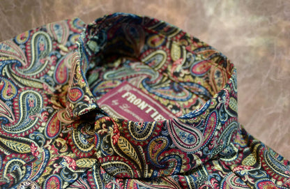 Black, Maroon and Tan Paisley Men's Dakota Shirt