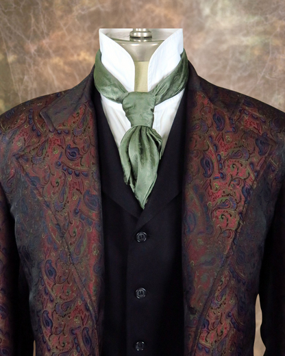 Men's Brocade Frock Coat - Rust, Blue, Green - RBG