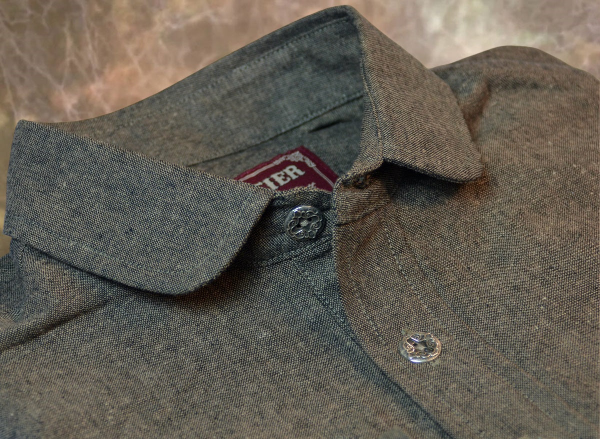 Charcoal Grey Oxford Men's Dakota Shirt