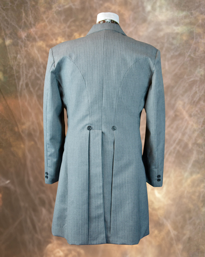 Men's Frock Coat - Light Grey Morning Stripe f110