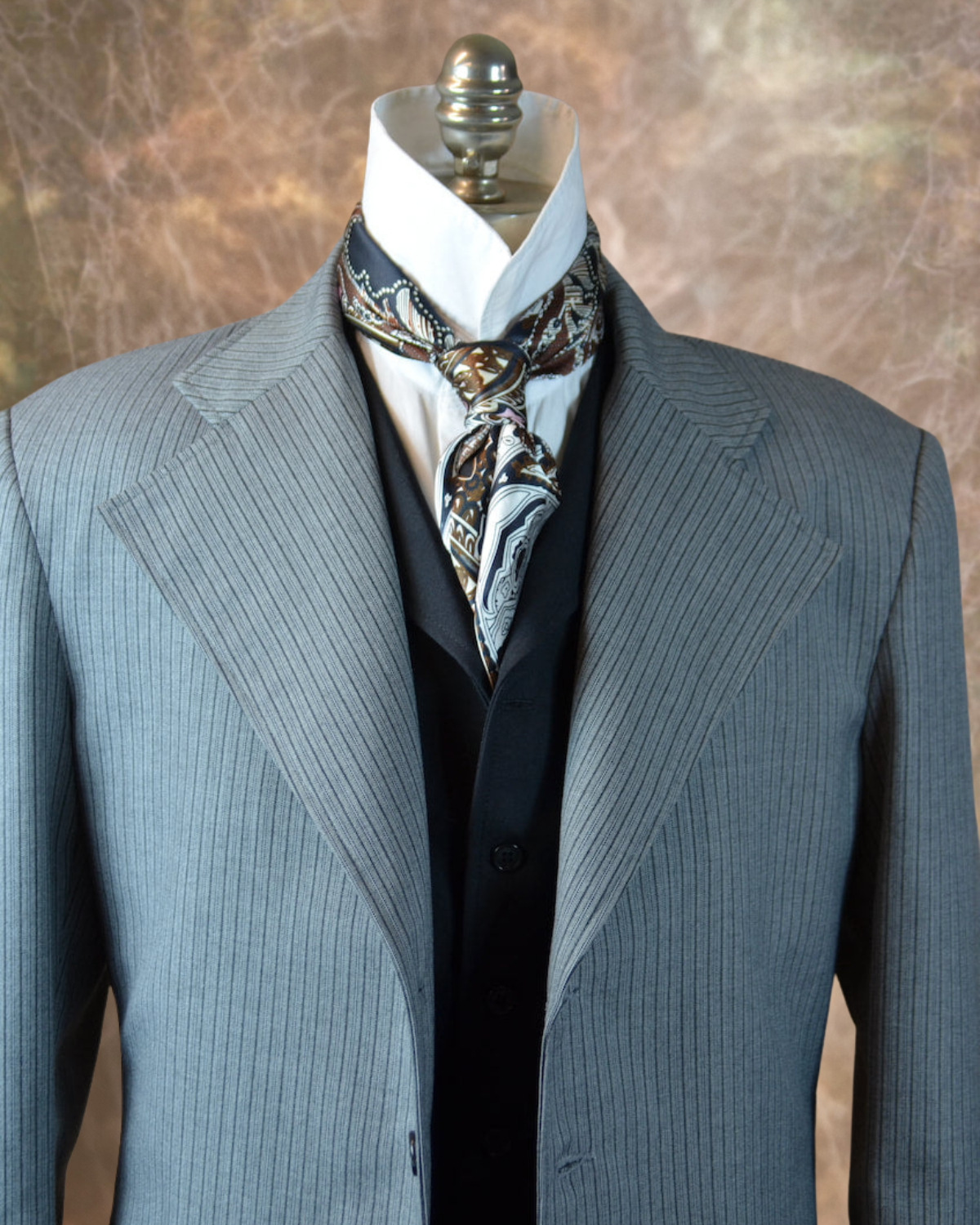 Men's Frock Coat - Light Grey Morning Stripe f110