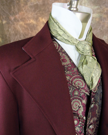 Men's Frock Coat - Merlot Wool 700b