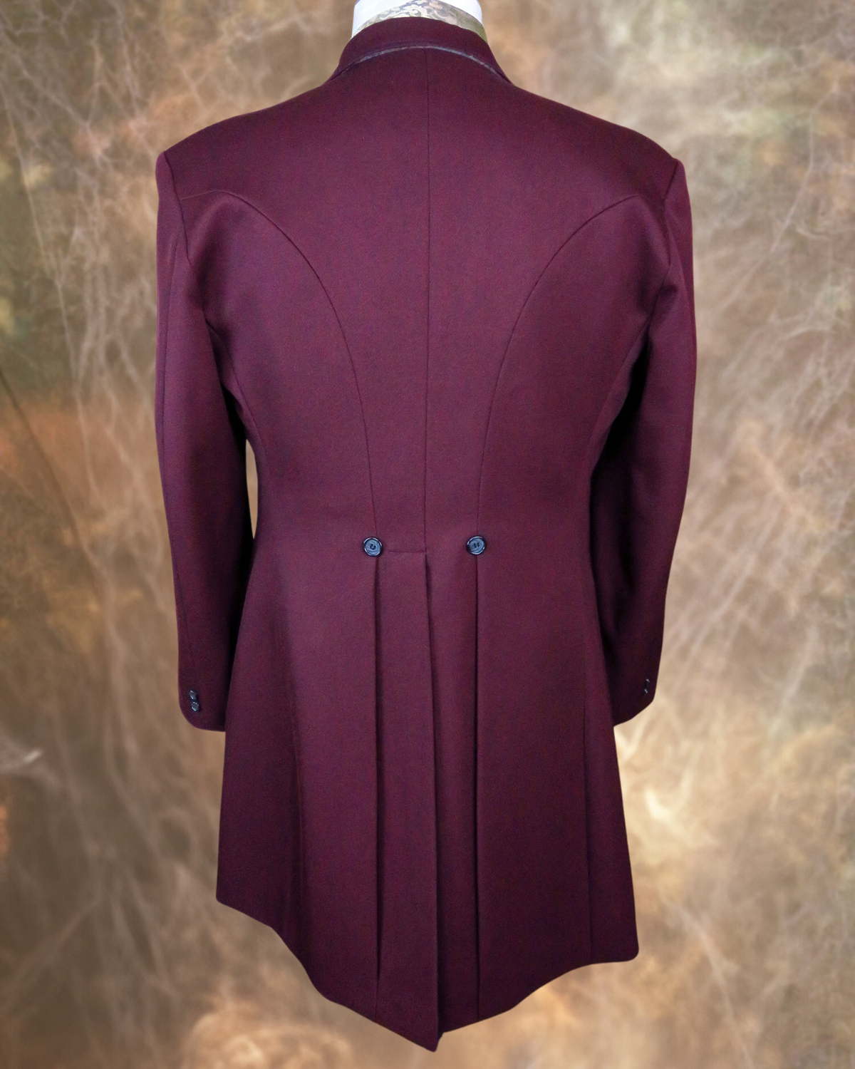 Men's Frock Coat - Merlot Wool 700b