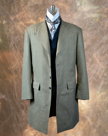 Men's Frock Coat - Tan and Brown Glen Plaid f94