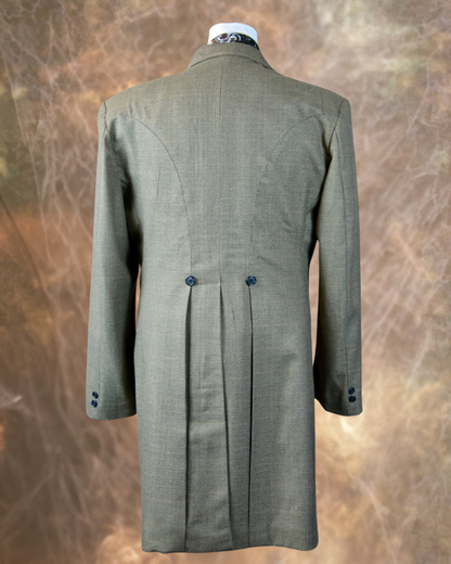 Men's Frock Coat - Tan and Brown Glen Plaid f94