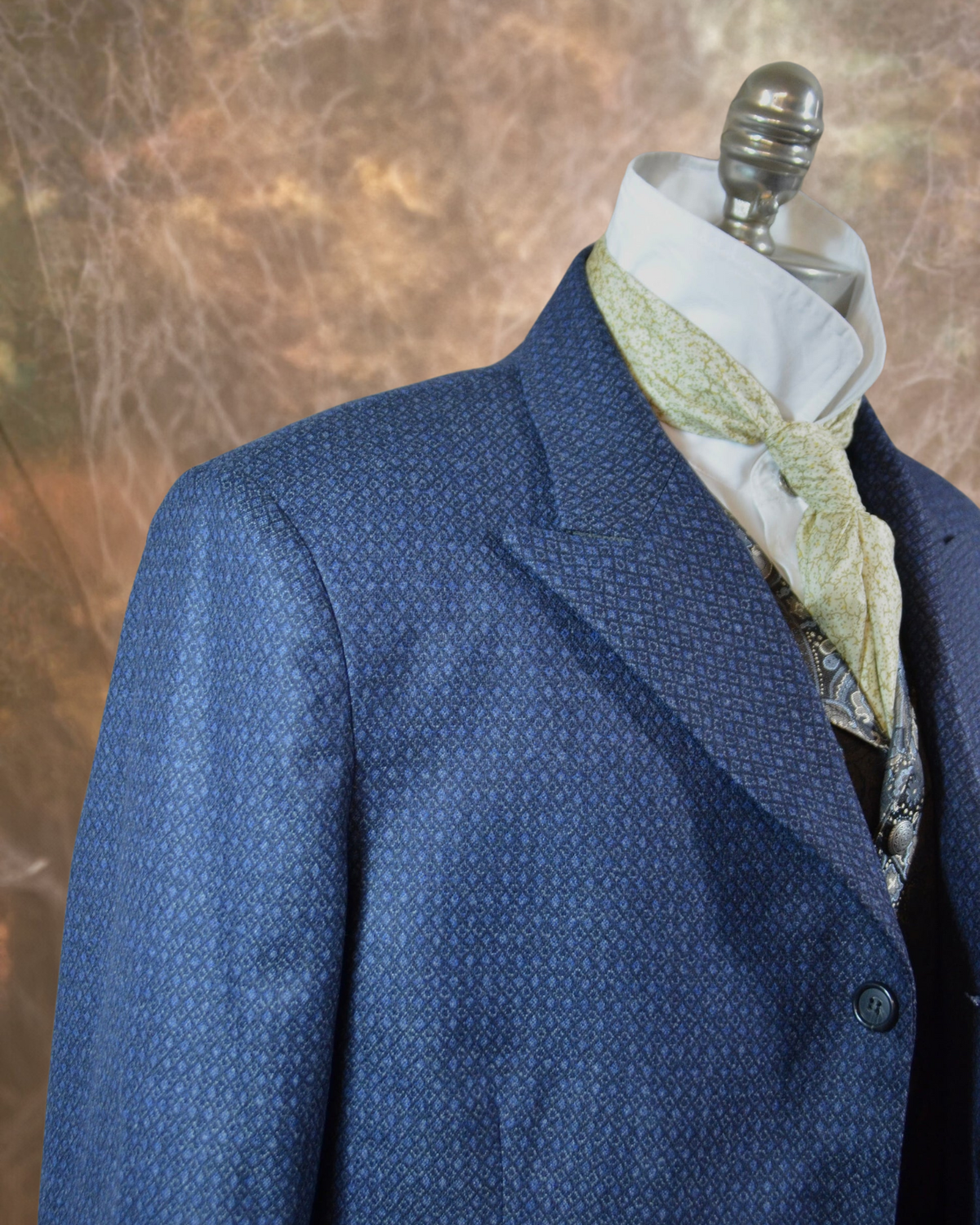 Men's Town Coat - Blue Diamond Wool