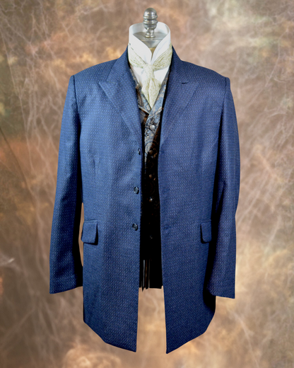 Men's Town Coat - Blue Diamond Wool