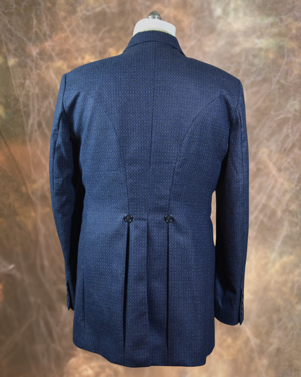 Men's Town Coat - Blue Diamond Wool