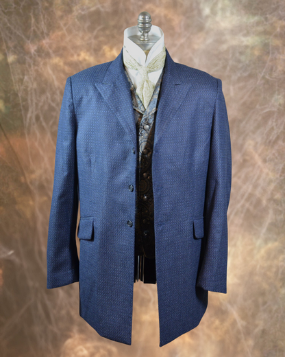 Men's Town Coat - Blue Diamond Wool