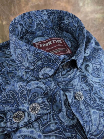 Aquamarine Floral Paisley Men's Dakota Shirt