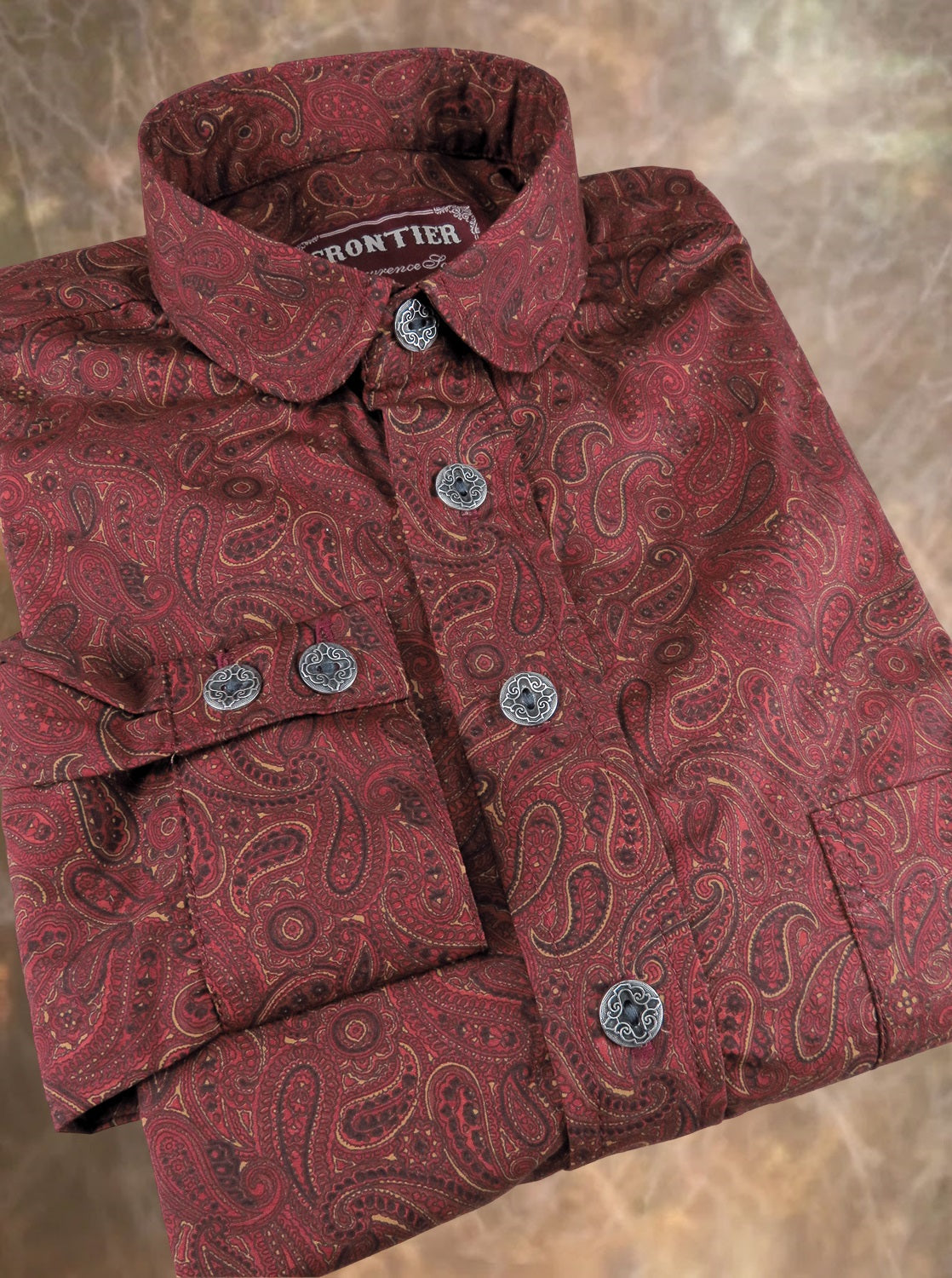 Baton Rouge Red Paisley Men's Dakota Shirt