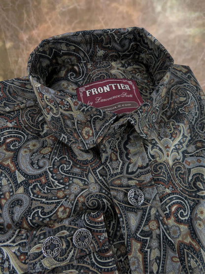 Brick and Taupe Acanthus Paisley Men's Dakota Shirt