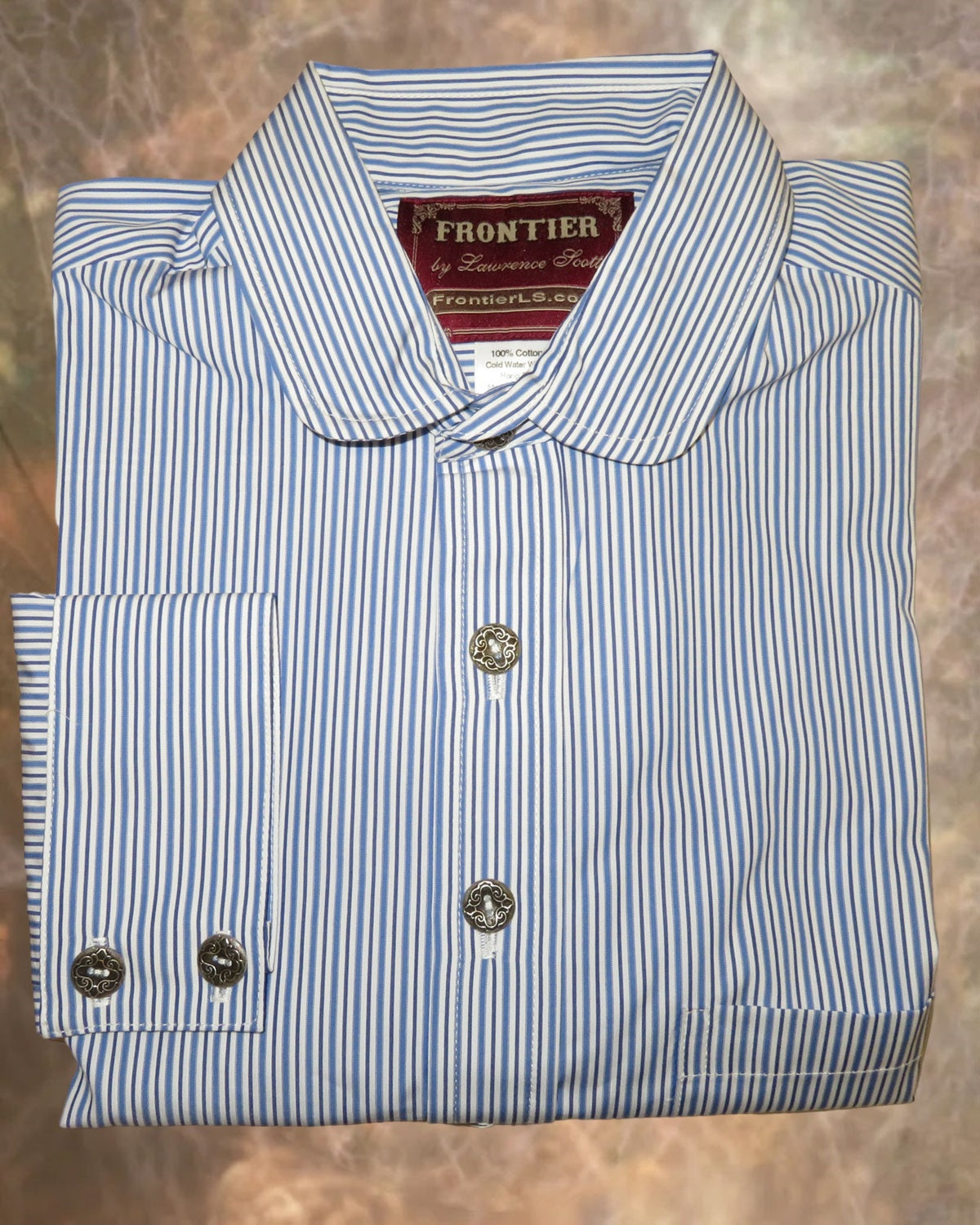 Blue and Rust Stripe Men's Dakota shirt