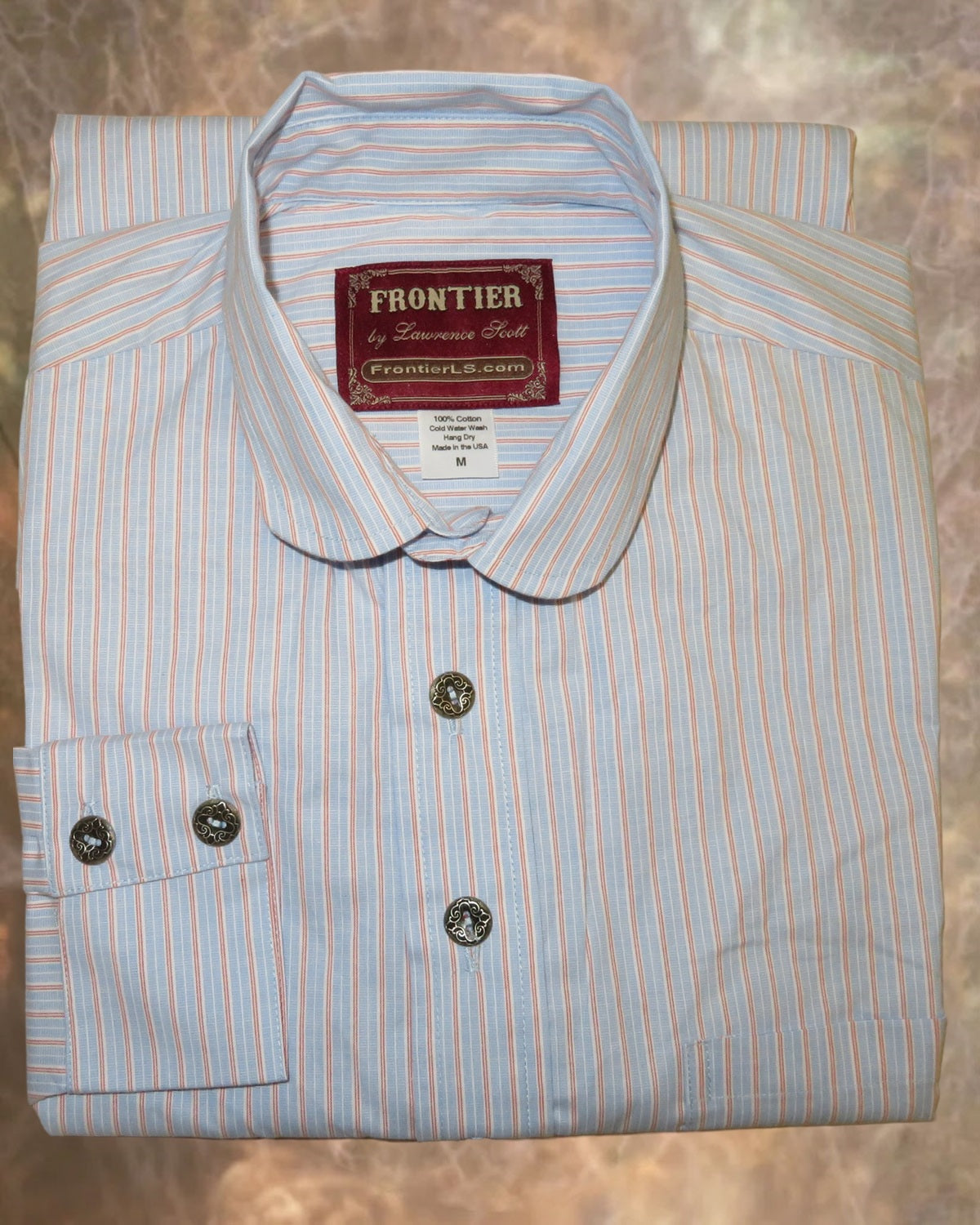 Blue and Rust Stripe Men's Dakota shirt