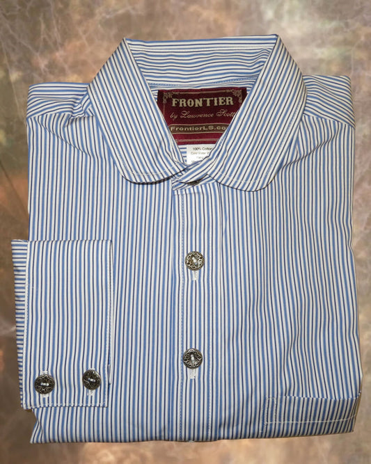 Dark and Light Blue Stripe Men's Dakota Shirt