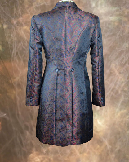 Women's Brocade Frock Coat - Rust Blue Green - RBG