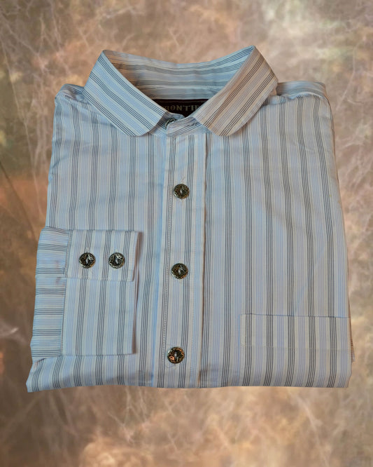 Blue Alternating Stripe Men's Dakota Shirt