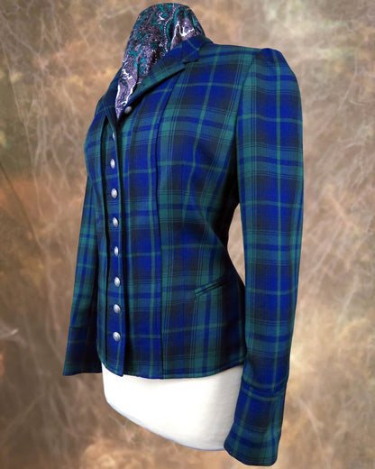 Women's Victoriana Jacket - Black Watch Plaid bwp