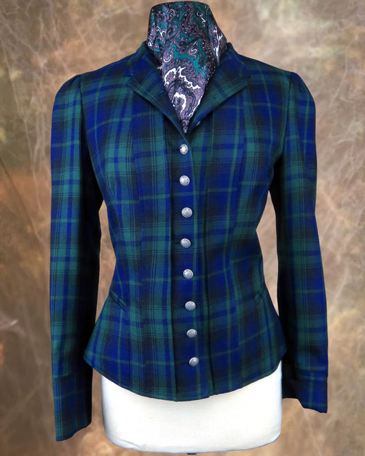 Women's Victoriana Jacket - Black Watch Plaid bwp