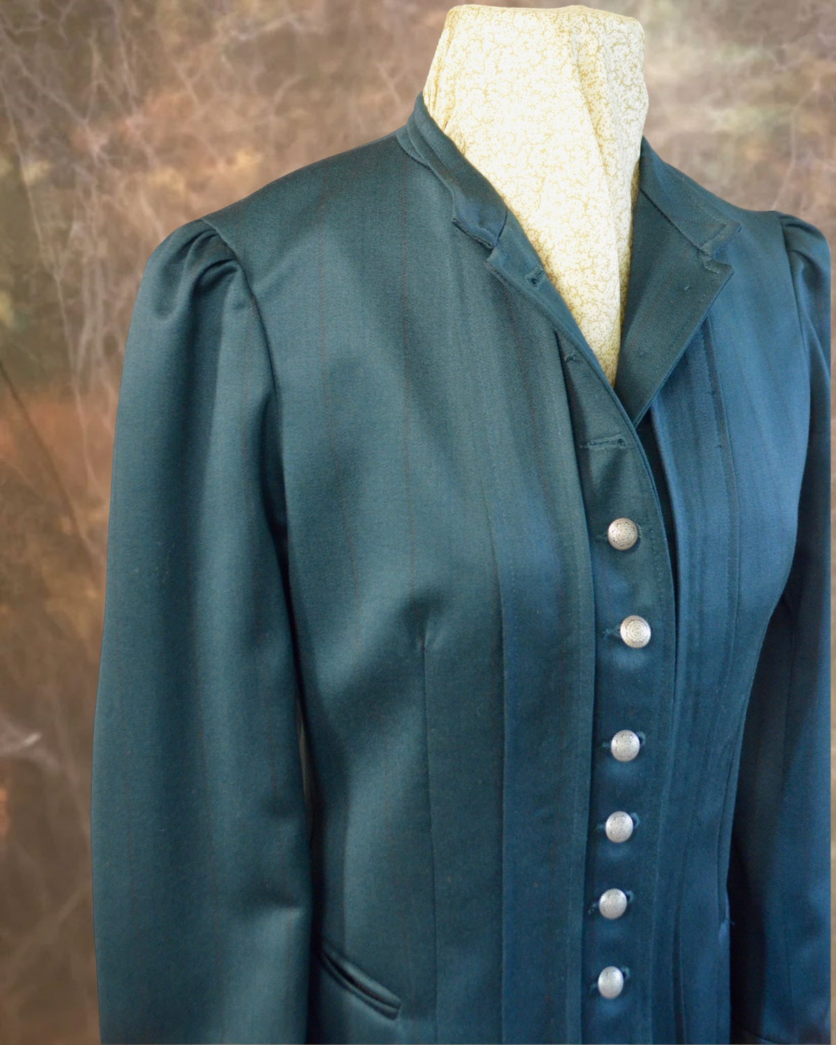 Women's Victoriana Jacket - Teal with Maroon Shadow f190