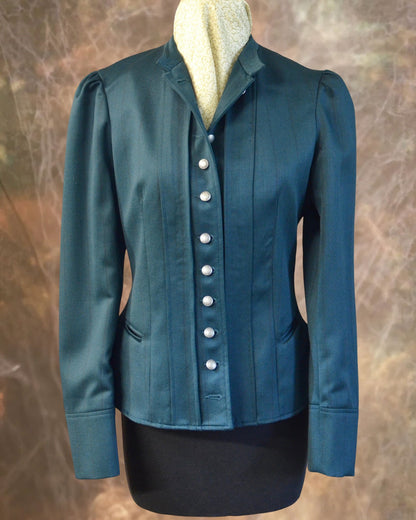 Women's Victoriana Jacket - Teal with Maroon Shadow f190