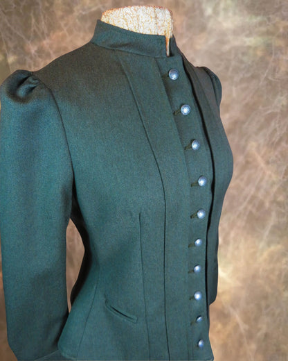 Women's Victoriana Jacket - Olive Green #619