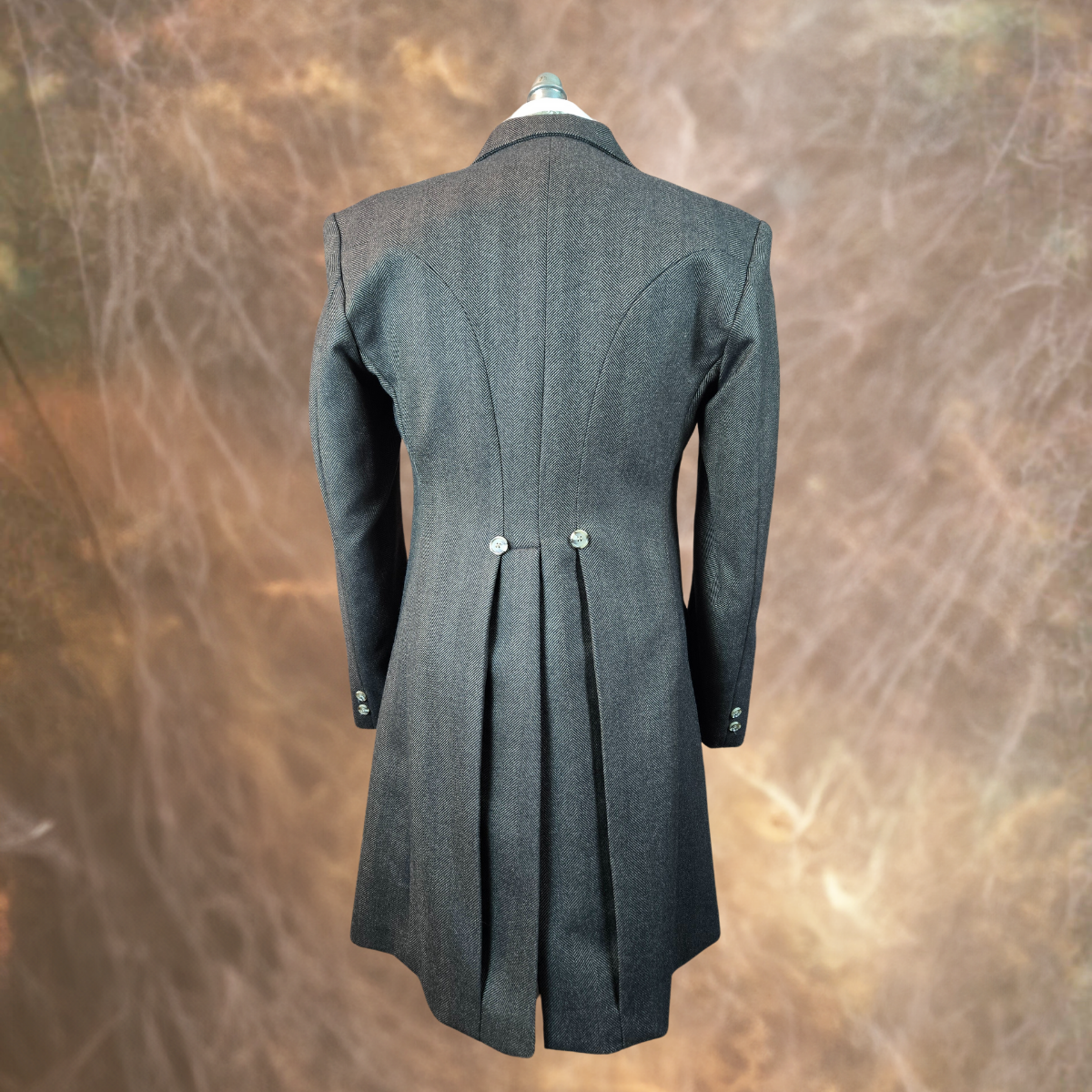 Men's Frock Coat - Brown and Black Herringbone