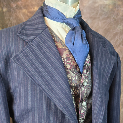 Men's Frock Coat - Navy with Contrasting Pinstripe