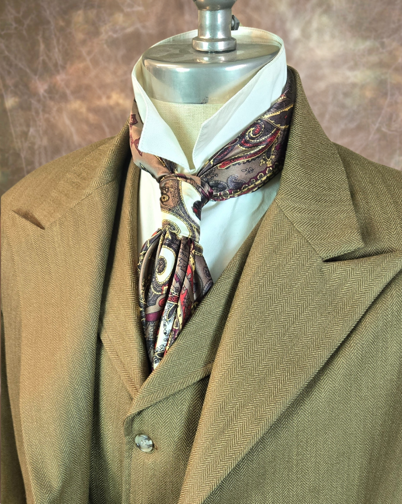 Men's Town Coat - Gold Herringbone f127