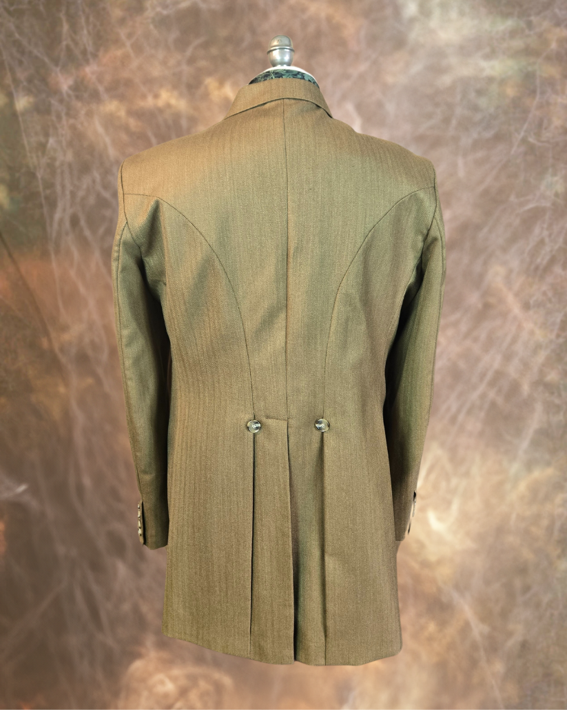 Men's Town Coat - Gold Herringbone f127