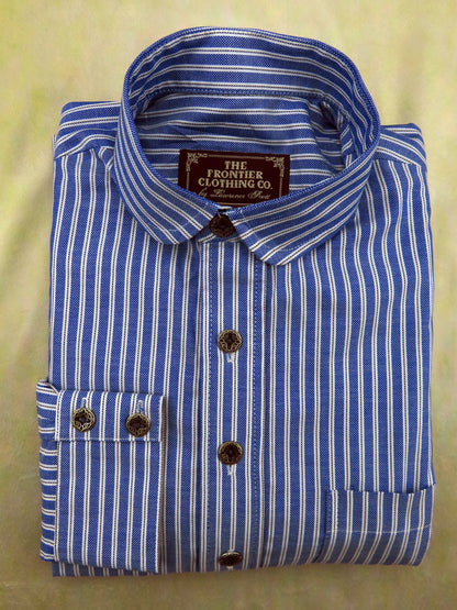 Blue and Dotted Black Men's Dakota Shirt