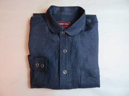 Cadet Blue Linen Men's Dakota Shirt