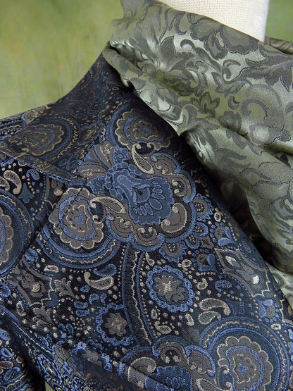 Women's Brocade Frock Coat - Gunmetal