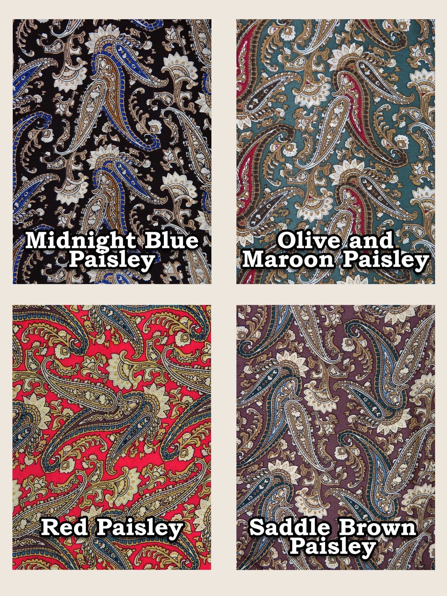 Crepe de Chine Paisley Rags