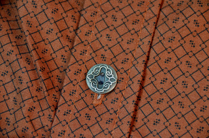 Brick Red Lattice Men's Victorian Shirt