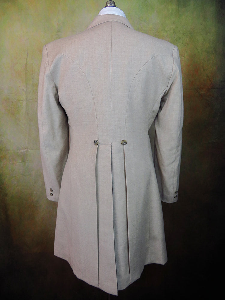 Men's Frock Coat - Antique White Tweed