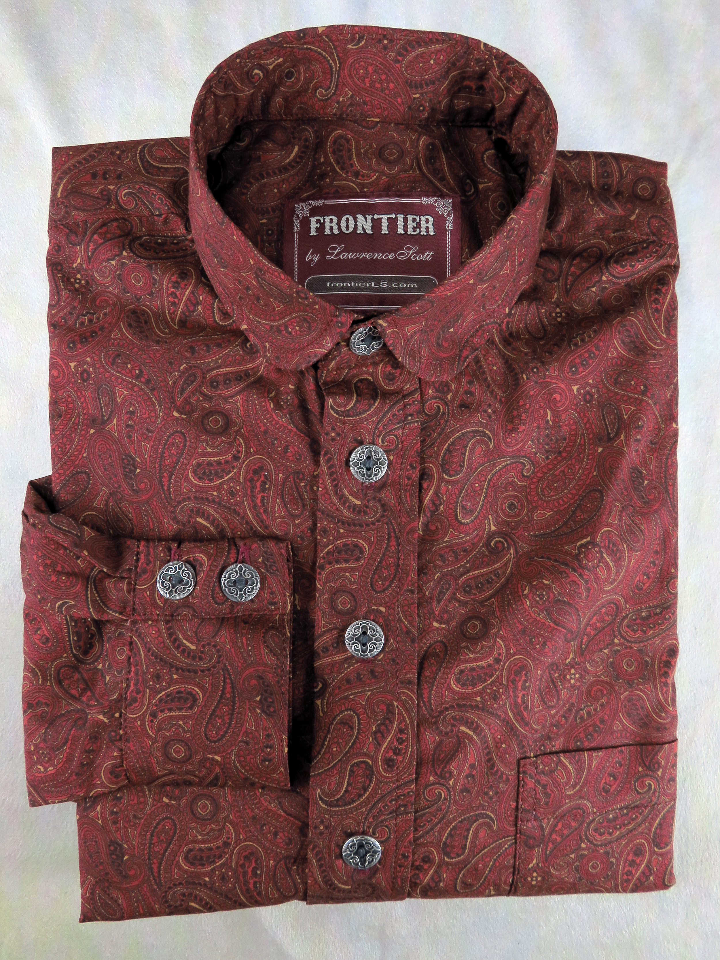 Baton Rouge Red Paisley Men's Dakota Shirt | Frontier by Lawrence Scott